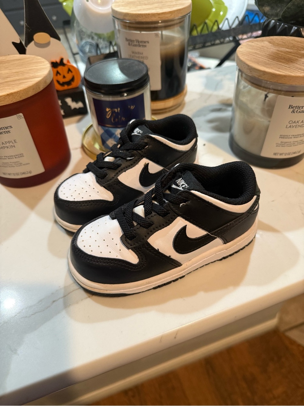 Nike Kids Black and White Low-Top Sneakers
